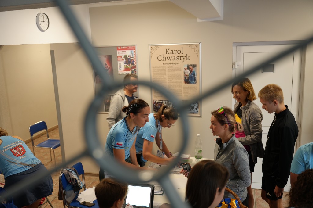 Biuro zawodów podczas XVIII Biegu o Puchar Burmistrza 2026